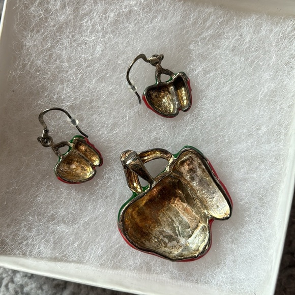 Strawberry Pendant and Earring Set - Picture 4 of 7